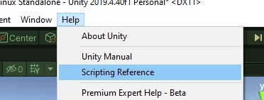 Help option to search Scripting Reference